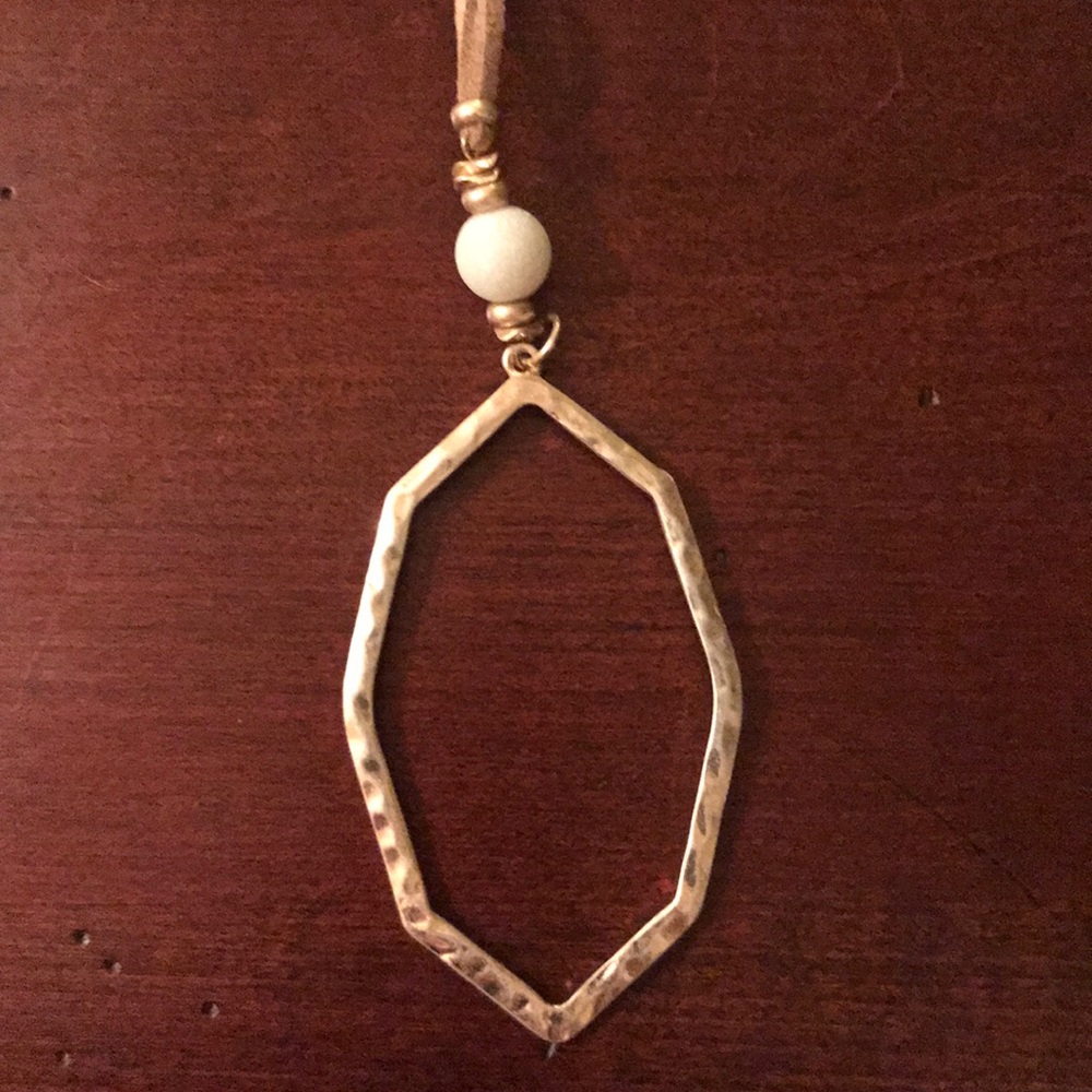 Gold Leather Necklace NWT!! - Picture 5 of 5